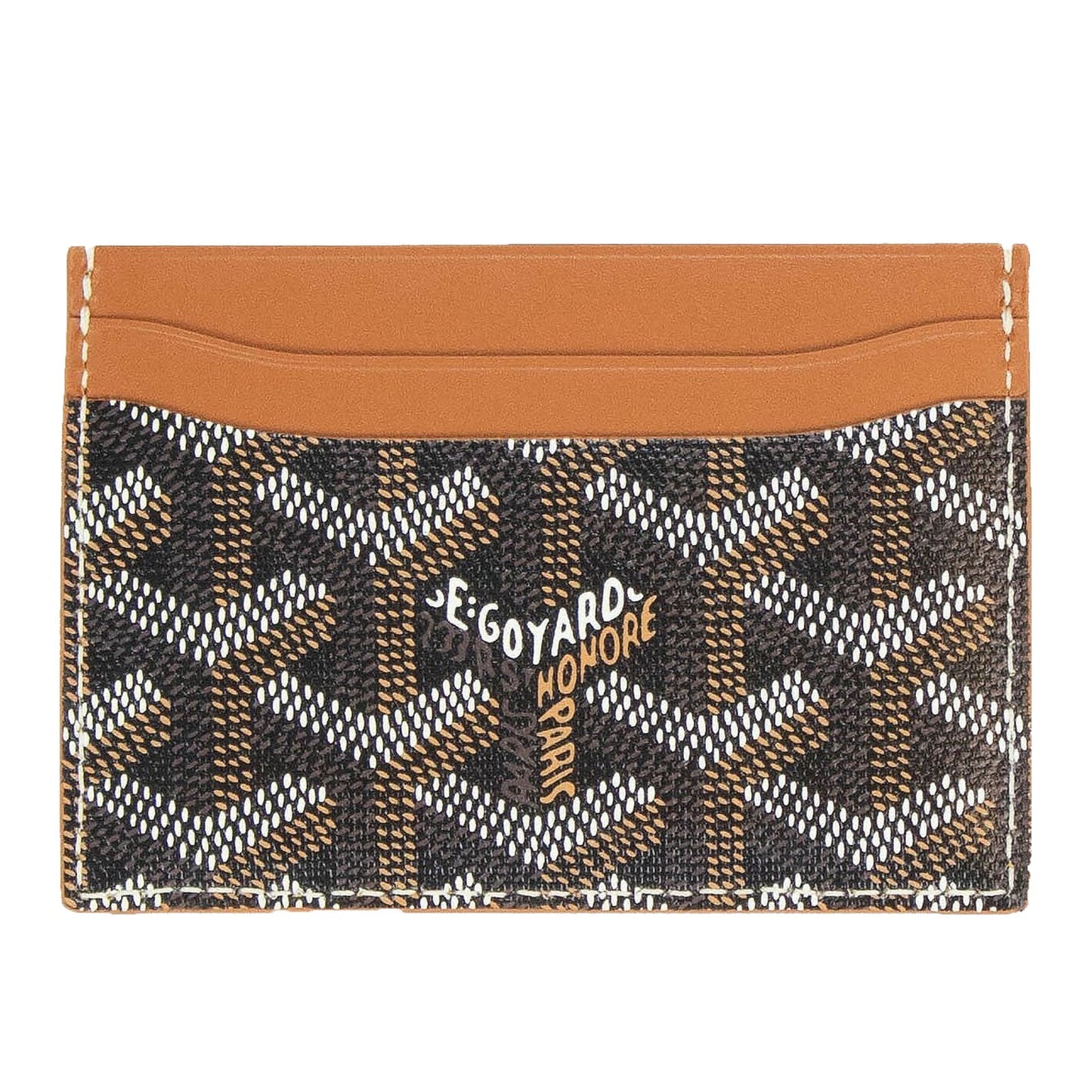 Goyard Saint Sulpice Black/Tan Card Holder