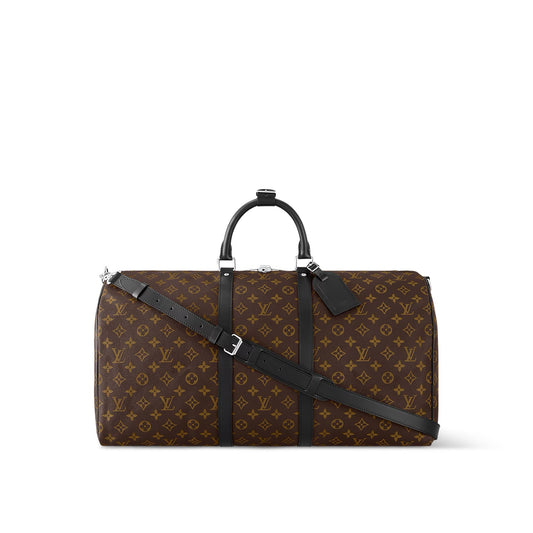 Louis Vuitton Keepall Bandoulière 55 Monogram Macassar Canvas