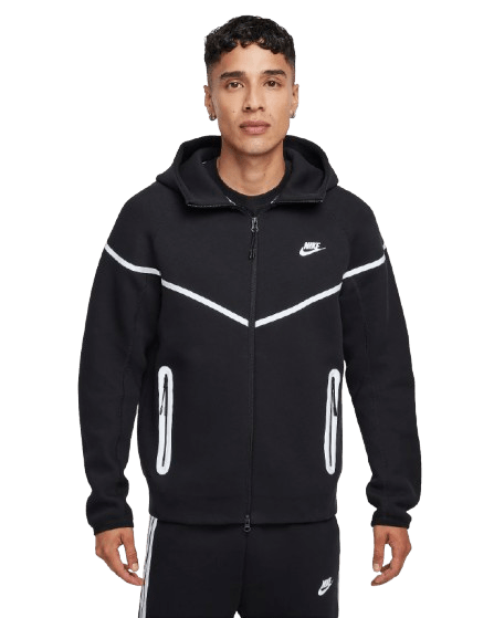 Nike Tech Fleece Black White Set (2024 New Season)